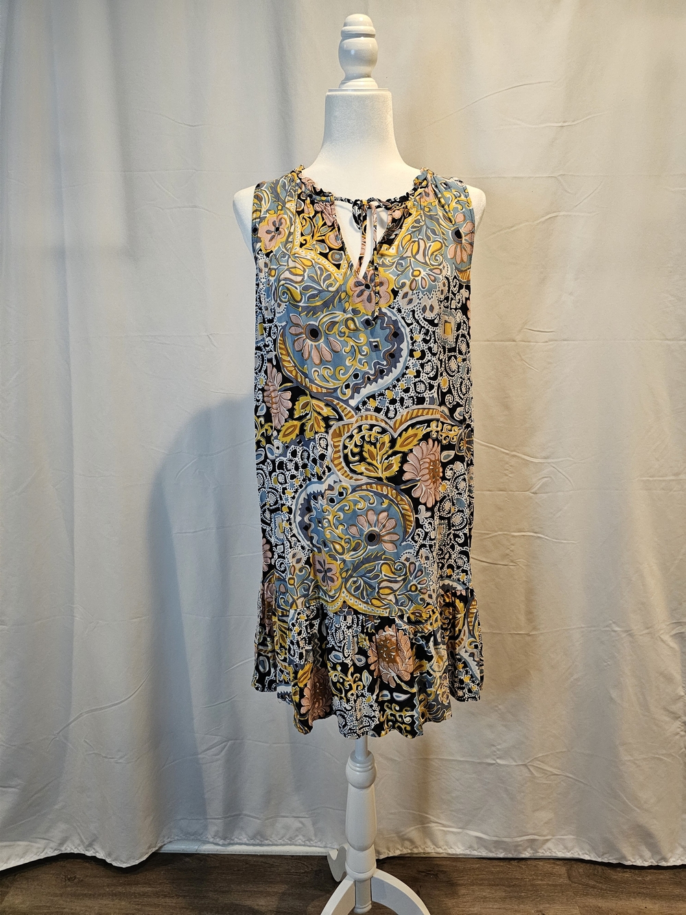 LOFT Multicolor Paisley & Floral Print Dress Size S